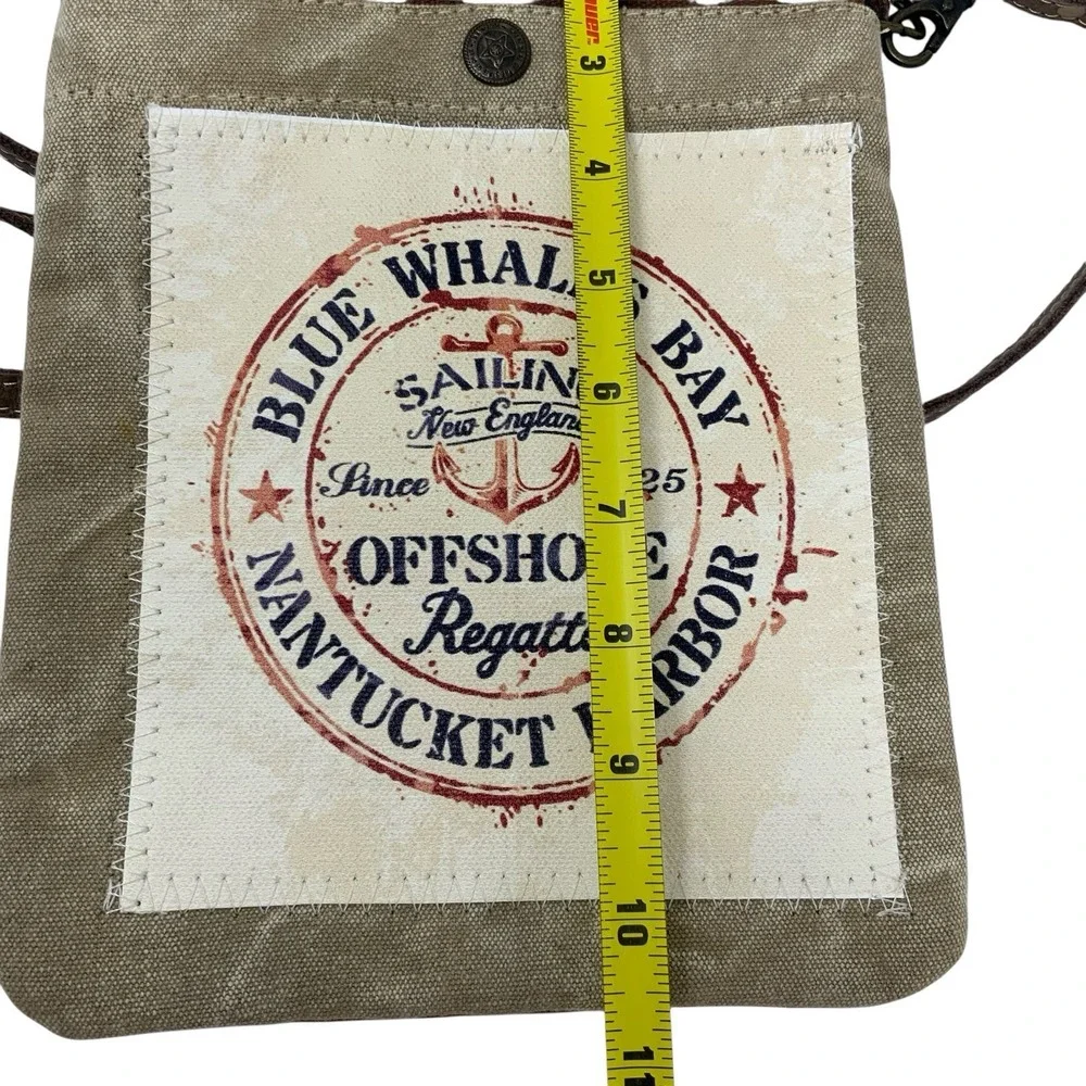 Myra Crossbody Bag Purse Sailing Anchor Harbor‎ Coastal Cottage Nautical Canvas